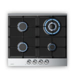 KLARSTEIN Placa de gas - KLARSTEIN Verosteel, 4 zonas, 58,40 cm, Plata - Imagen 2
