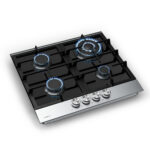 KLARSTEIN Placa de gas - KLARSTEIN Verosteel, 4 zonas, 58,40 cm, Plata - Imagen 3