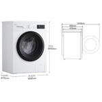 LG Lavadora carga frontal - LG F4A10S8NWK.ABWQCES, 8 kg, Blanco - Imagen 3