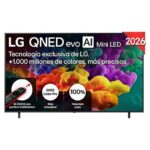 LG TV QNED Mini LED 75" - LG 75QNED85B6B, UHD 4K, Procesador Inteligente α8 AI Processor 4K Gen3, Smart TV, DVB-T2 (H.265), Negro