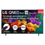 TV QNED Mini LED 65" - LG 65QNED85B6B, UHD 4K, Procesador Inteligente α8 AI Processor 4K Gen3, Smart TV, DVB-T2 (H.265), Negro