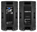 Conjunto Altavoz de gran potencia - Conjunto de altavoces Conjunto de altavoces activos de 12 pulgadas con soportes Bluetooth 800 W VONYX, Black - Imagen 3