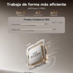 VANWIN Convertible 2 en 1 - VANWIN UCCUL15601, 15,6 " HD, AMD Ryzen™ 5 7430U (Frecuencia máxima 4,3 GHz), 16 GB RAM, 512 GB, Radeon™ RX Vega 7, Window - Imagen 2
