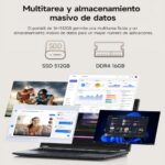 VANWIN Convertible 2 en 1 - VANWIN UCCUL15601, 15,6 " HD, AMD Ryzen™ 5 7430U (Frecuencia máxima 4,3 GHz), 16 GB RAM, 512 GB, Radeon™ RX Vega 7, Window - Imagen 3