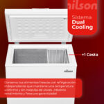 Ficha técnica Congelador horizontal - NILSON NCH1500EDC, 142 l, 85 cm, Blanco - Imagen 5