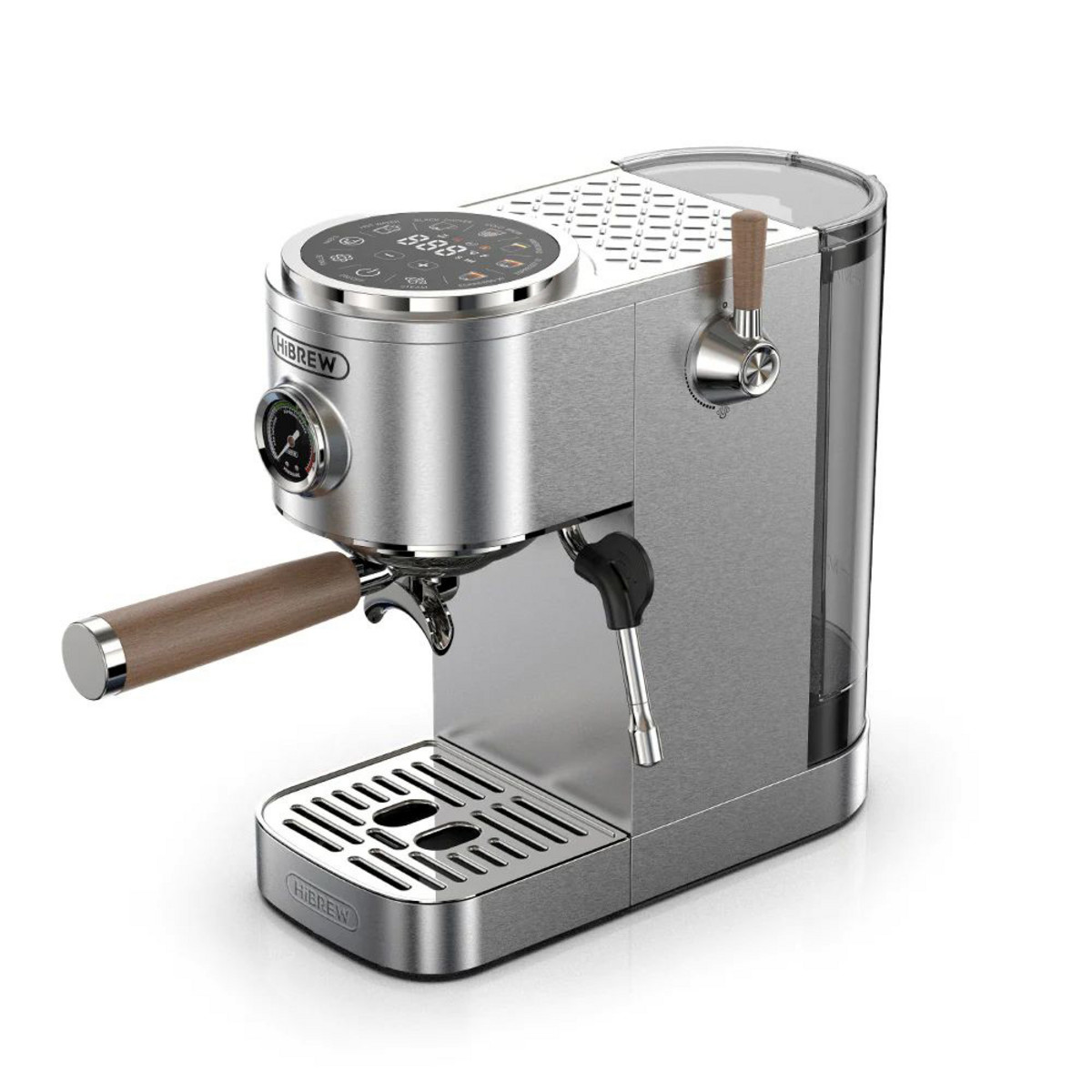 168513409_1 HIBREW Cafetera espresso manual - HIBREW H13, 20 bar, 2100 W, plata - Imagen 1