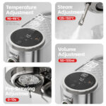 HIBREW Cafetera espresso manual - HIBREW H13, 20 bar, 2100 W, plata - Imagen 6