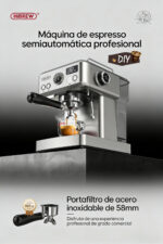 HIBREW Cafetera express - HIBREW H10A, 19 bar, 1350 W, 350 ml, Astilla - Imagen 2