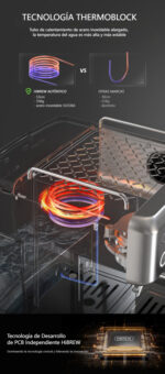 HIBREW Cafetera express - HIBREW H10A, 19 bar, 1350 W, 350 ml, Astilla - Imagen 6