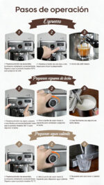 HIBREW Cafetera express - HIBREW H10A, 19 bar, 1350 W, 350 ml, Astilla - Imagen 7
