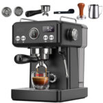 HIBREW Cafetera express - HIBREW H10A, 19 bar, 1350 W, 350 ml, Astilla