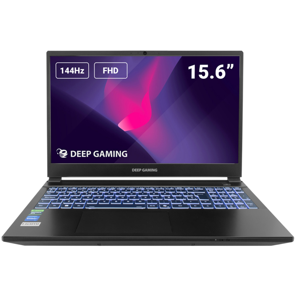 169028197_1 DEEPGAMING Portátil Gaming - DEEPGAMING Nubian Pro 15, 15,6 " Full-HD, Core 7-250H, 16 GB RAM, 1 TB SSD, GeForce RTX™ 5060, Windows 11 Pro, Negro - Imagen 1