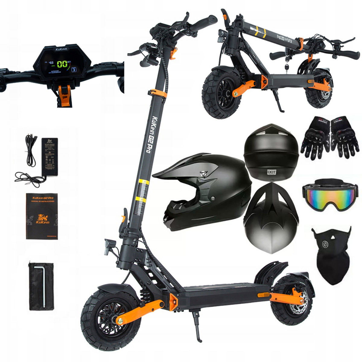 169029294_1 KUKIRIN patinete electrico - KUKIRIN G2 Pro VMP, Pot. máx. 500 W, Carga máx. 120 kg, negro - Imagen 1