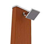GRE Ducha solar de piscina - GRE Cuadrada 32L Look Madera - Imagen 2