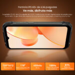 BLACKVIEW ROCK 1, Negro, Móvil Android, 2 TB, 8 GB RAM, 6,56 " BOE 90Hz, MediaTek Helio G81 (Octa Core), 15000 mAh - Imagen 8