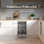 EVVO Lavavajillas libre instalación 45 cm - EVVO D3Y Slim, 6 programas, 450 mm, Inox - Imagen 2