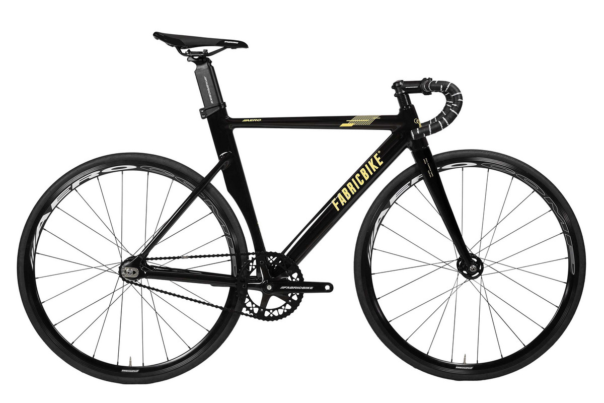 170441851_1 FABRICBIKE Bicicleta urbana - FABRICBIKE Fixie Aero Cuadro Aluminio Horquilla Carbono 28", 1 velocidades, marco: 58 cm, Aluminio, Glossy Black - Imagen 1