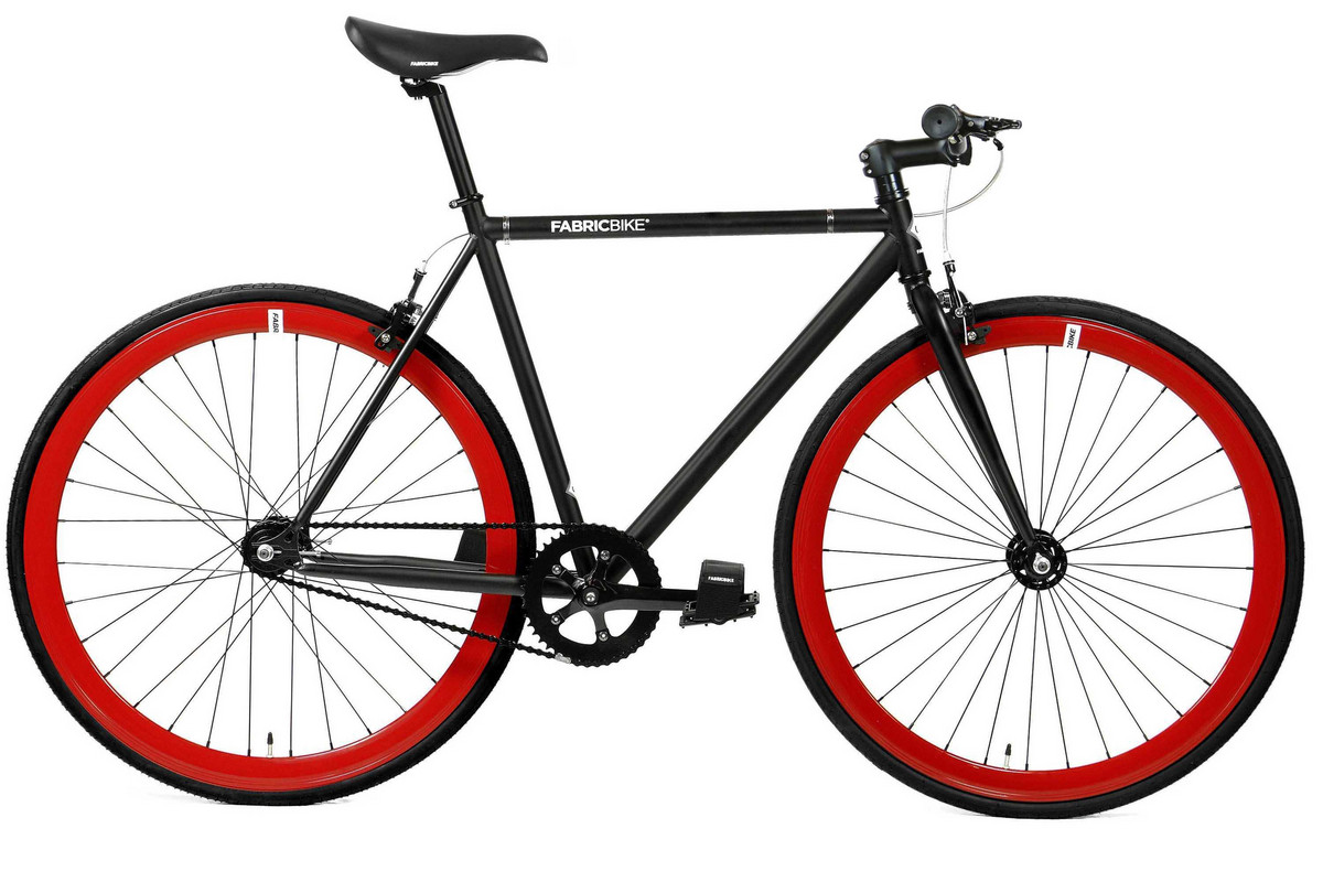 170441870_1 FABRICBIKE Bicicleta urbana - FABRICBIKE Fixie Original Acero Hi-Ten 28", 1 velocidades, marco: 49 cm, Acero, Black & Red - Imagen 1