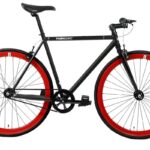 FABRICBIKE Bicicleta urbana - FABRICBIKE Fixie Original Acero Hi-Ten 28", 1 velocidades, marco: 58 cm, Acero, Black & Red
