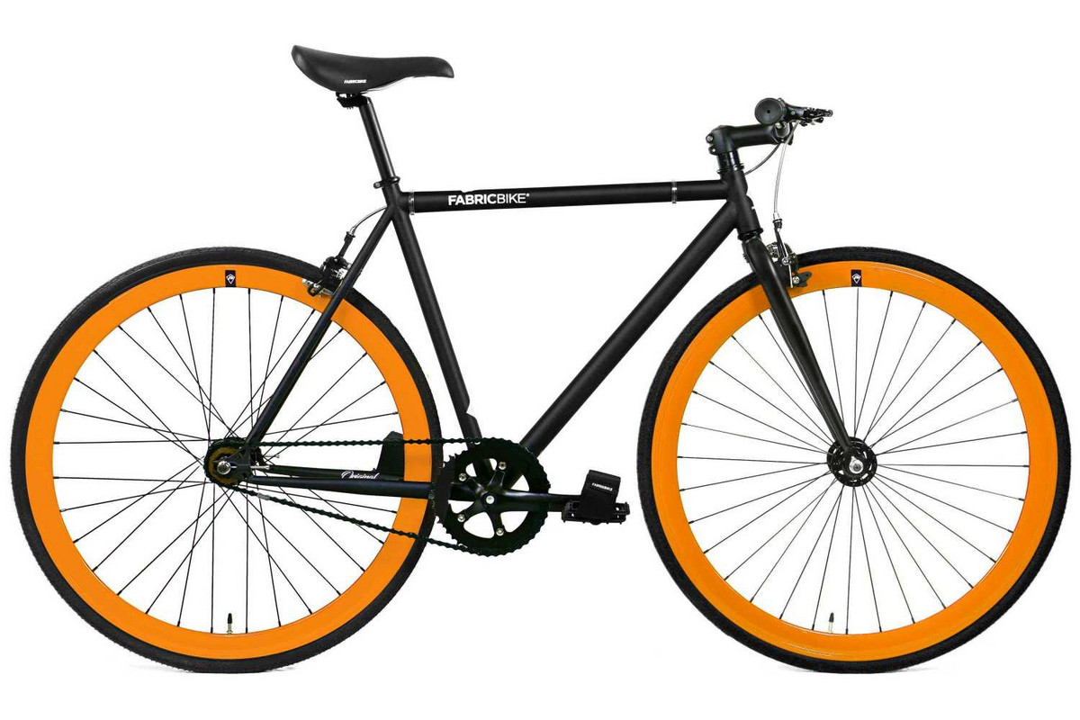 170441897_1 FABRICBIKE Bicicleta urbana - FABRICBIKE Fixie Original Acero Hi-Ten 28", 1 velocidades, marco: 54 cm, Acero, Black & Orange - Imagen 1