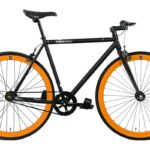 FABRICBIKE Bicicleta urbana - FABRICBIKE Fixie Original Acero Hi-Ten 28", 1 velocidades, marco: 49 cm, Acero, Black & Orange