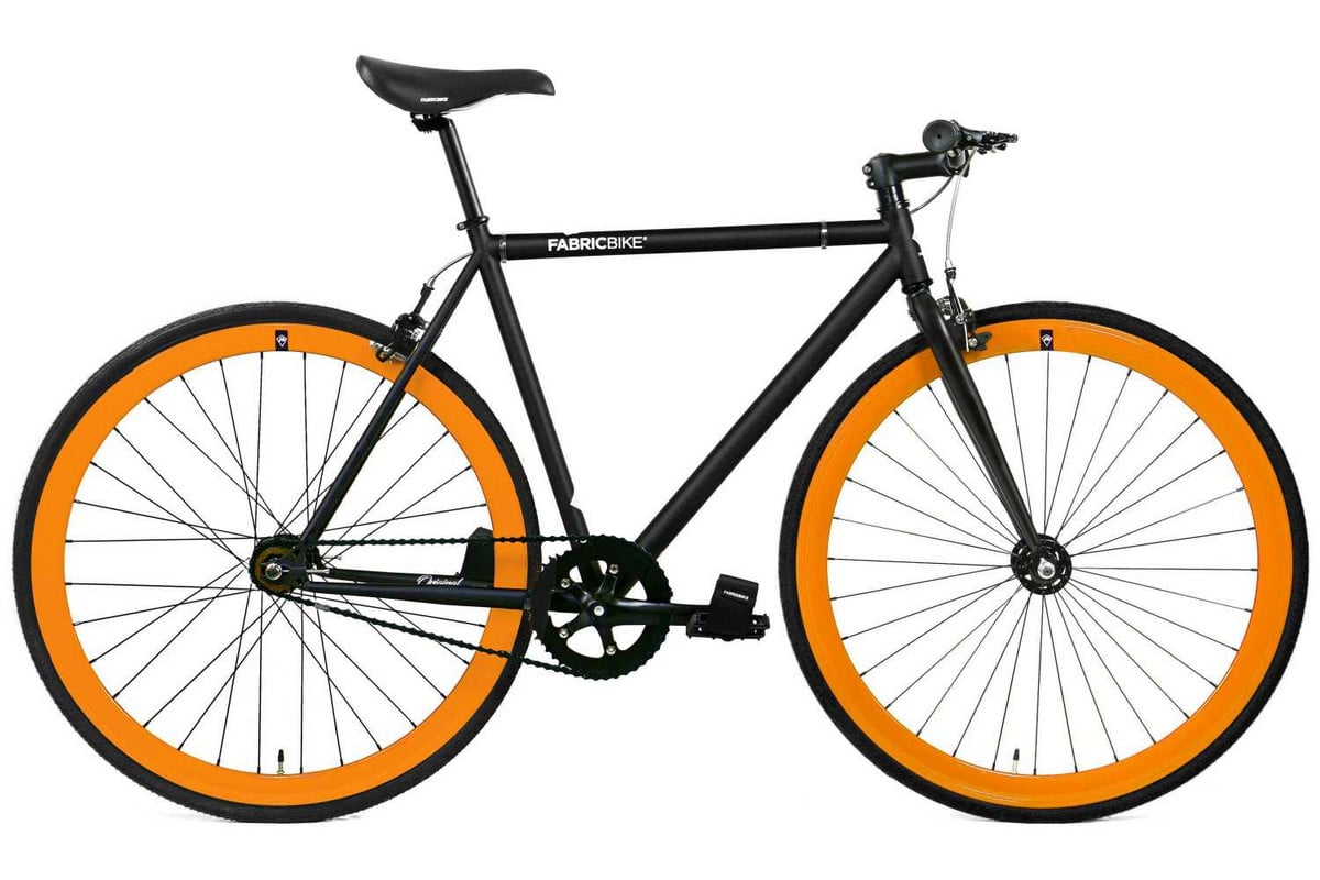 170441918_1 FABRICBIKE Bicicleta urbana - FABRICBIKE Fixie Original Acero Hi-Ten 28", 1 velocidades, marco: 49 cm, Acero, Black & Orange - Imagen 1