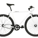 FABRICBIKE Bicicleta urbana - FABRICBIKE Fixie Original Acero Hi-Ten 28", 1 velocidades, marco: 49 cm, Acero, White & Black