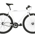 FABRICBIKE Bicicleta urbana - FABRICBIKE Fixie Original Acero Hi-Ten 28", 1 velocidades, marco: 58 cm, Acero, White & Black