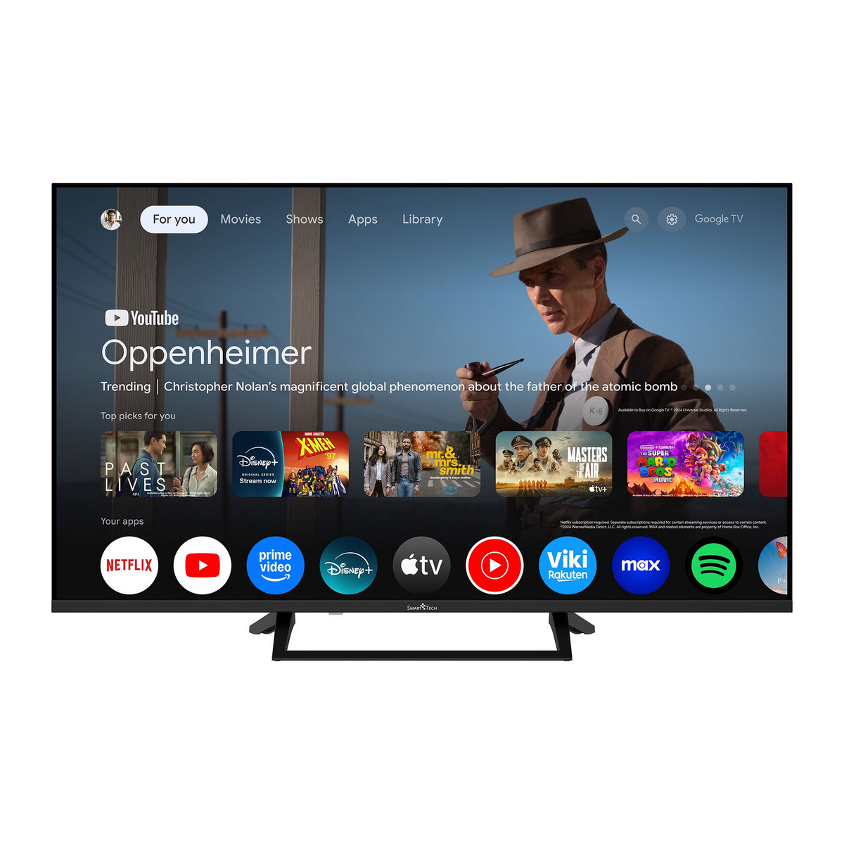 170544971_1 SMART TV QLED 43" - SMART TECH Smart Tech 43QG06V, QLED 4K, Smart TV, DVB-T2 (H.265), Negro - Imagen 1