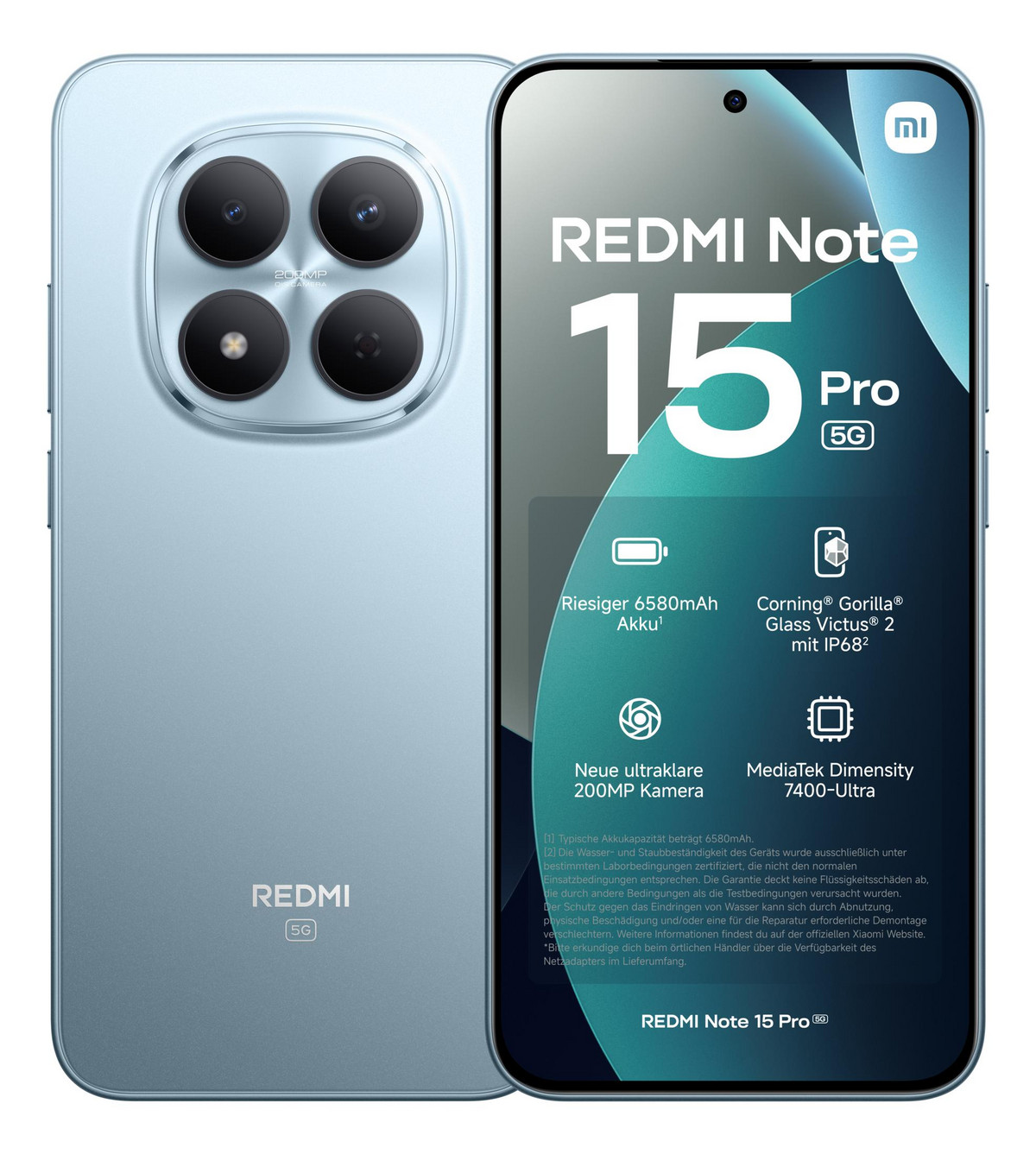 170859951_1 XIAOMI Redmi Note 15 Pro 5G, Azul, Móvil HyperOS, 512 GB, 8 GB RAM, 6,83 ", Mediatek Dimensity 7400 Ultra (4 nm), 6580 mAh - Imagen 1