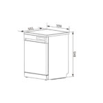 Lavavajillas libre instalación 60 cm - WONDER WJ13602EDX, 6 programas, 59,8 cm, Inox - Imagen 7