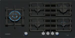 Placa de gas - SIEMENS iQ700 ER9A6SH40, 5 zone(s) zonas, 91,5 cm, Negro