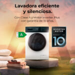 Lavadora carga frontal - CECOTEC Bolero Dresscode 7411 Inverter, 7 kg, 300 - Imagen 3