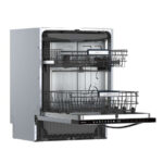 Lavavajillas integrable 60 cm - CECOTEC Bolero Aguazero 6320 Full-BI Matt White Glass, 8 programas, 60 cm, 300