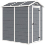 OUTSUNNY Caseta de Jardín - OUTSUNNY 84H-157V00GY, 131 cm x 186 cm x 198 cm, PP, Aluminio, Gris