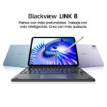 BLACKVIEW LINK 8 Con Teclado (QWERTY), 256 GB, Gris​, 12,7 " 2K, 12 GB RAM, MediaTek Helio G100 6 nm (Ocho núcleos), Tablet Android - Imagen 5