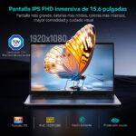 HUIDUN Portátil - HUIDUN HiBook 6, 15,6 " Full-HD, Intel Twin Lake N150, 16 GB RAM, 256 GB SSD, UHD Graphics, Windows 11 Home, idioma del teclado: US, - Imagen 7