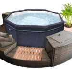 NETSPA Spa de exterior - NETSPA Octopus Con Mueble, Blanco