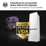 LG Frigorífico combi - LG GBBS322ASW, No Frost, No Frost, Altura 203 cm, Capacidad 375 l, Blanco - Imagen 3