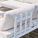 MIROYTENGO Conjunto de jardín - MIROYTENGO Conjunto exterior jardín alcocebre blanco: 2 sofás, 2 (con cojines), Blanco - Imagen 5