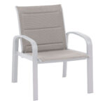 MIROYTENGO Conjunto de jardín - MIROYTENGO Exterior elyn jardín terraza 3 pzas contemporáneo, Blanco/ Beige - Imagen 3