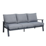 MIROYTENGO Conjunto de jardín - MIROYTENGO Exterior jardín terraza oropesa 4 pz estilo contemporáneo, Gris - Imagen 2