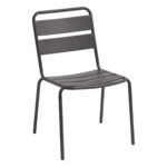 MIROYTENGO Silla de jardín - MIROYTENGO Pack 4 exterior 52cm phuket jardín terraza grafito, Grafito