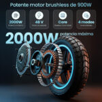 SMARTGYRO Patinete eléctrico - SMARTGYRO K5 PRO LR, Negro - Imagen 4