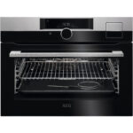 AEG Horno a vapor - AEG Serie 9000 KSK998290M, 43 l, 595 mm, INOX Antihuellas