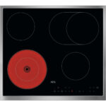 AEG Placa de vitrocerámica - AEG TN64RA06XB, 4 zonas, 60 cm, Negro