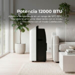 EVVO Aire acondicionado portátil - EVVO P12 Silent FyC, 26,4 m², Blanco - Imagen 2