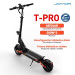 JOYOR Patinete eléctrico - JOYOR T-PRO, Pot. máx. 48 V, Carga máx. 120 kg, 26000 mAh, Negro - Imagen 2