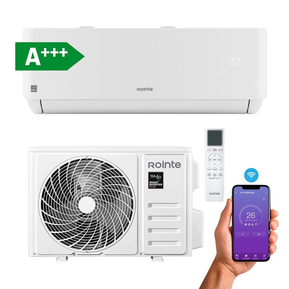 175677133_1 ROINTE Aire acondicionado Split 1 x 1 - ROINTE RX20, Función Inverter, Blanco - Imagen 1