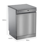 VOK Lavavajillas libre instalación 60 cm - VOK EVD-14FCSADN, 14 servicios, 8 programas, 60 cm, Gris - Imagen 2